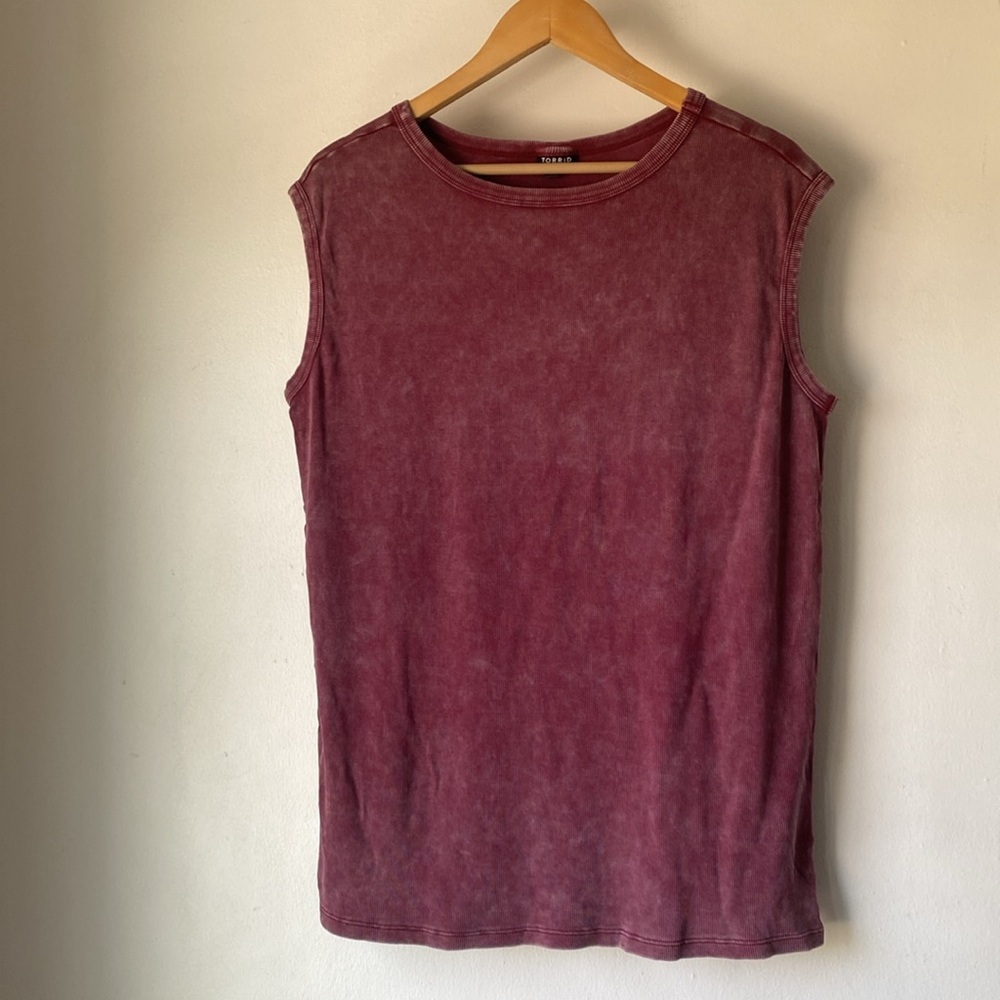 Torrid 1X Rib High Neck Muscle Tank Top - Picture 2 of 13
